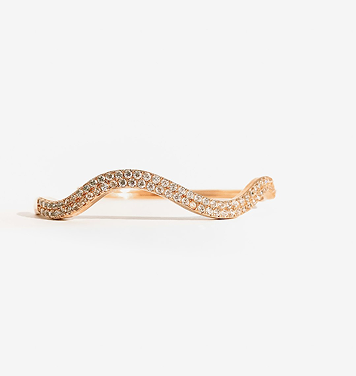 Contemporary 14k white gold wedding band for Liam